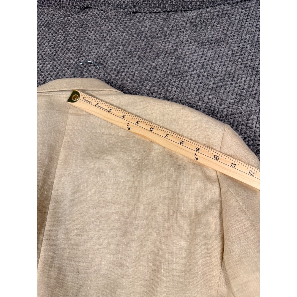 Jos. A. Bank Sport Coat 44 RG Beige Linen Wool Blend Two Button Blazer spring - Picture 7 of 16